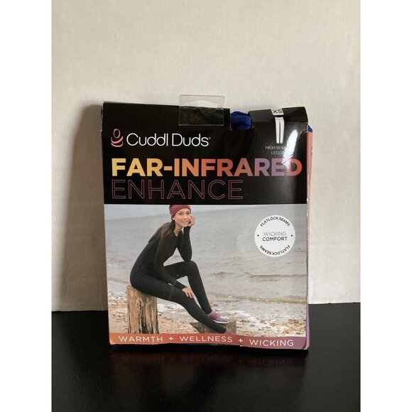 Cuddl Duds Far-Infrared‎ Enhance XS Blue High-waisted Leggings Moisture Wicking - Picture 1 of 11